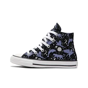 Converse Chuck Taylor All Star Anti Slip Wear Resistant High Top Kids Canvas Shoes Dark Lavender Teenagers