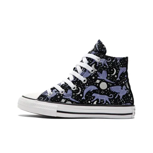 Converse Chuck Taylor All Star Anti Mouse Wear Resistant High Top Kids Canvas Shoes Dark Lavender Teenagers
