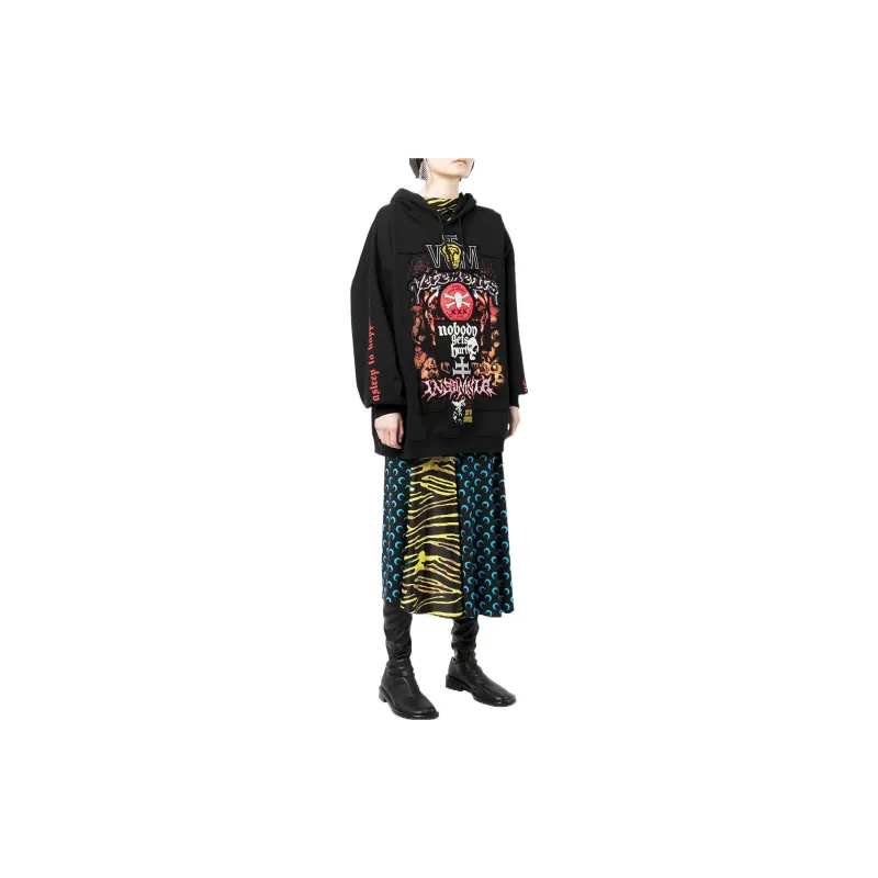 Vetements Metal Patched Logo Hoodie 'Black'-1