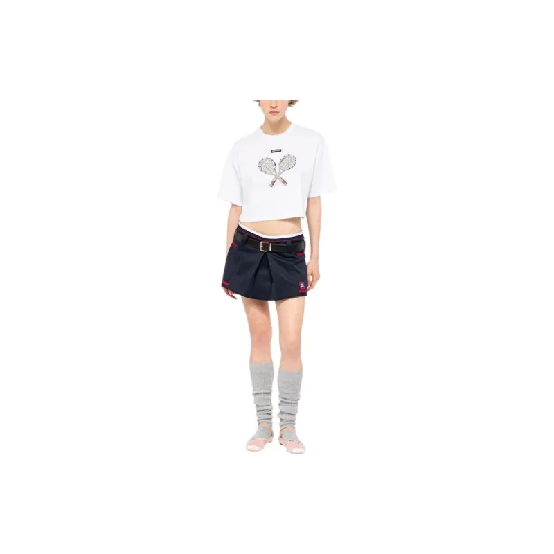 MIU MIU FW22 Crop Top Women's White-1