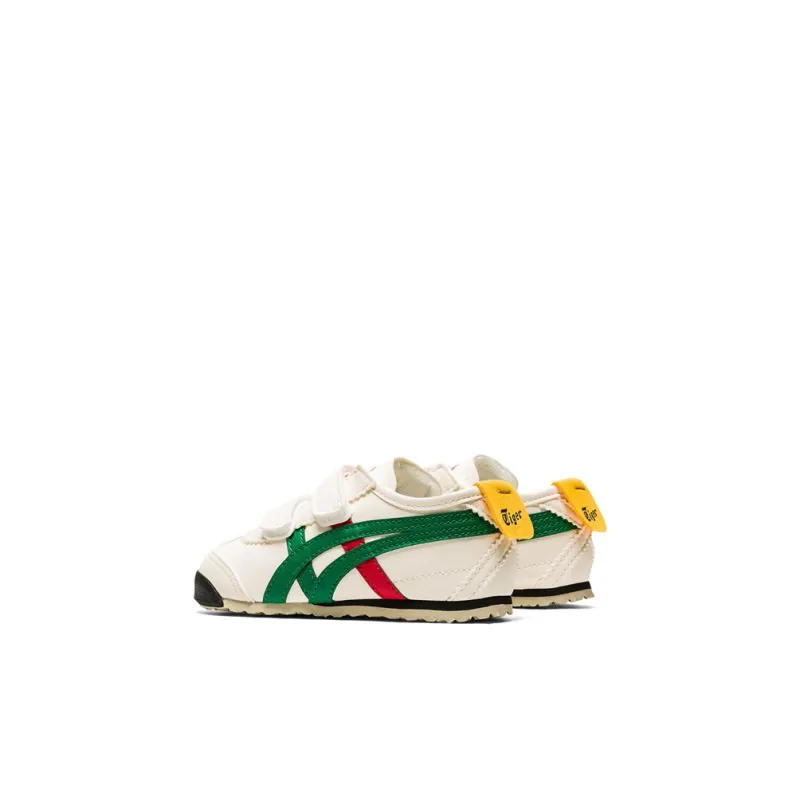 Onitsuka Tiger MEXICO 66 TS Anti Slip Wear Resistant Low Top Sports Casual Shoes White Green Infant And Toddler-5