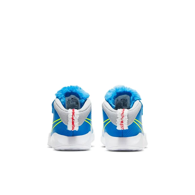 Nike Team Hustle D 9 Lil Slip Resistant Cushioning Abrasion Resistant Breathable Low Top Toddler Shoes Blue White Baby-4