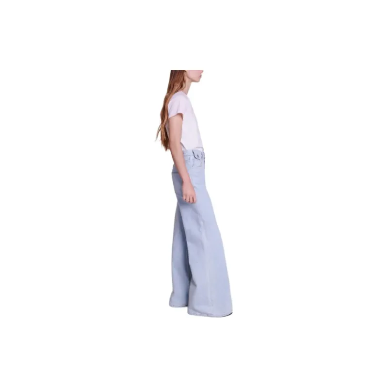 Maje Slogan embroidered Cotton T shirt-3