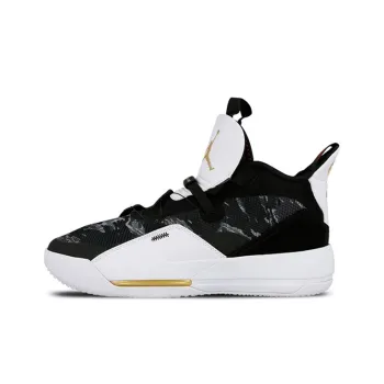 Jordan Air Jordan 33 'Tiger Camo' Low Top Performance Basketball Shoes White Black Teenagers