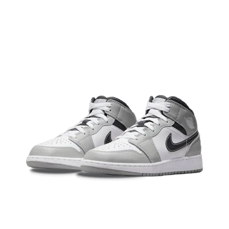 Jordan Kids Jordan 1 Mid "Light Smoke Grey" Sneakers-2
