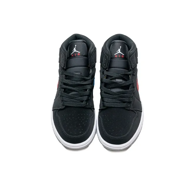 Jordan 1 Retro Mid GS Black University Red-3
