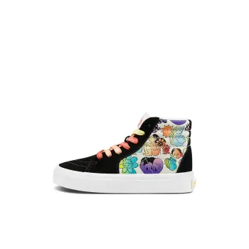 Vans SK8 Anti-Slip Wear-Resistant High-Top Skateboard Shoes Black Children Aged 3-7 Years Old