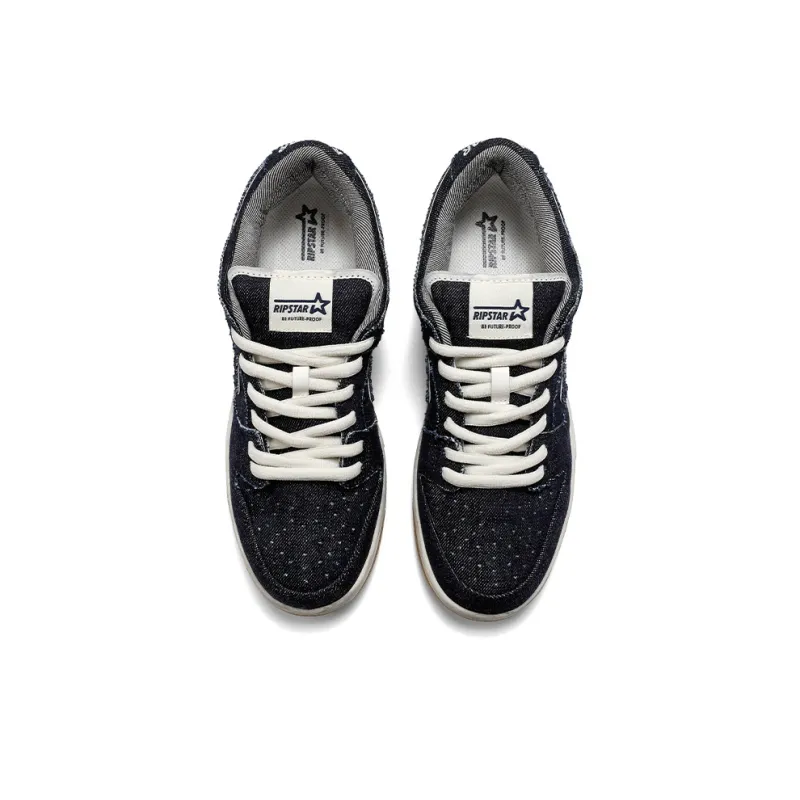 RIPSTAR SKBD Low Maxes AMEKAJI Denim Anti Slip Wear Resistant Low Top Skateboard Shoes Unisex Original Tannin-4