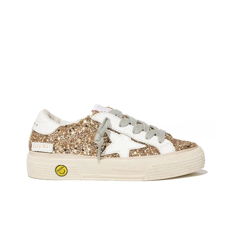 Golden Goose May Star Kids Lifestyle Shoes Gold Teenagers-1