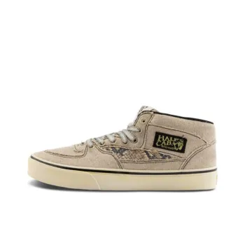 Vans Half Cab Anti Slip Wear Resistant Low Top Skateboard Shoes Unisex Light Brown