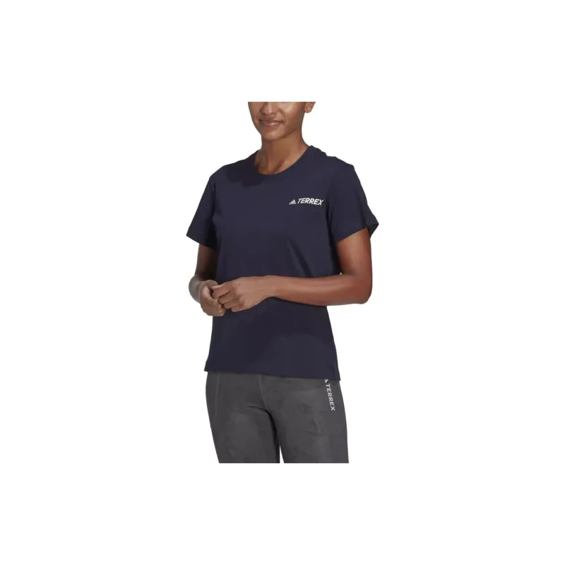 Adidas Drop Shoulder Sleeve T-Shirt Women's Ocean Blue-1