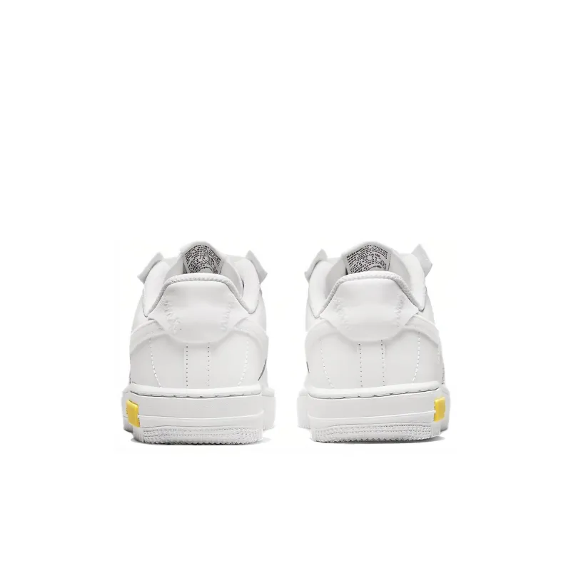 Nike Air Force 1 Fontanka Low Top Skateboard Shoes White Yellow Children Aged 3 7 Years Old-4