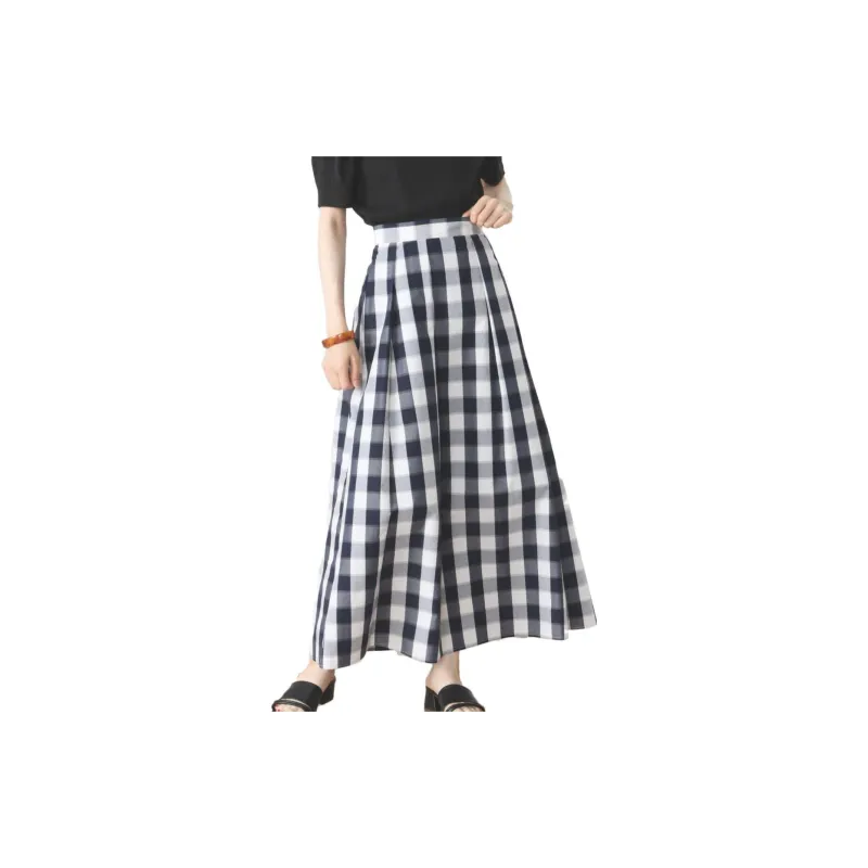 Beams Casual Long Skirts Women's Marine Blue-2