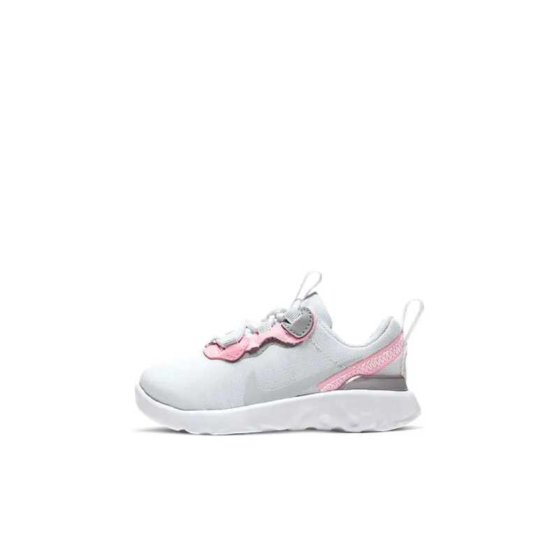 Nike React Element 55 Low Top Running Shoes Gray Pink Infant And Toddler-0