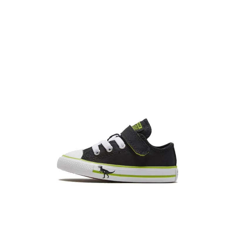 Converse Chuck Taylor All Star Infant Dinoverse Hook And Loop Skateboard Shoes Black Green Baby-0