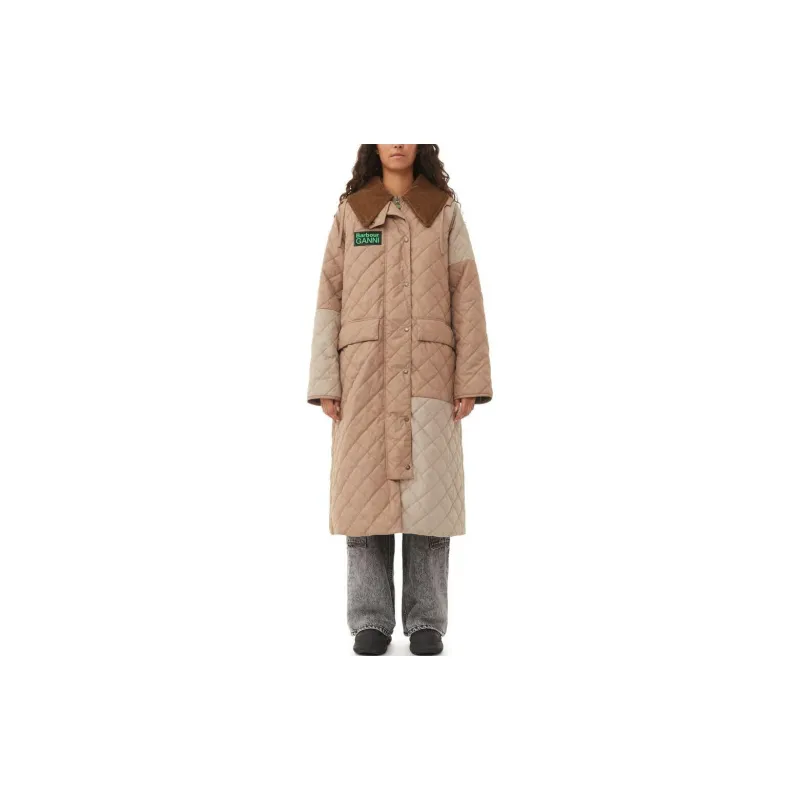 GANNI x BARBOUR FW23 Coats Women's Brown-2