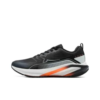 XTEP Starburst Wear Resistant Slip Resistant Low Top Casual Running Shoes Men's Black White Orange