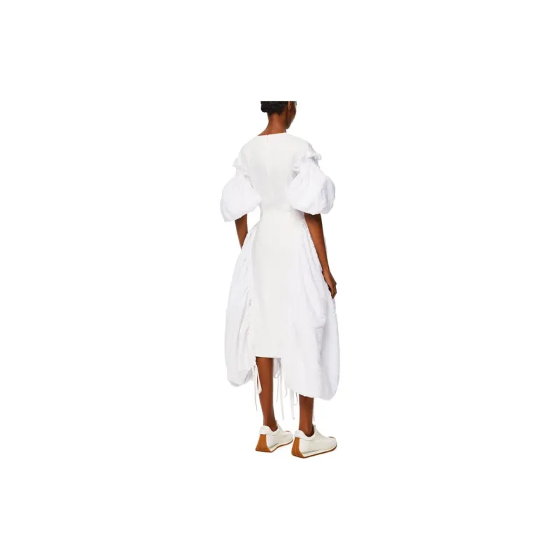 LOEWE Short Sleeved Dresses Women's White-1