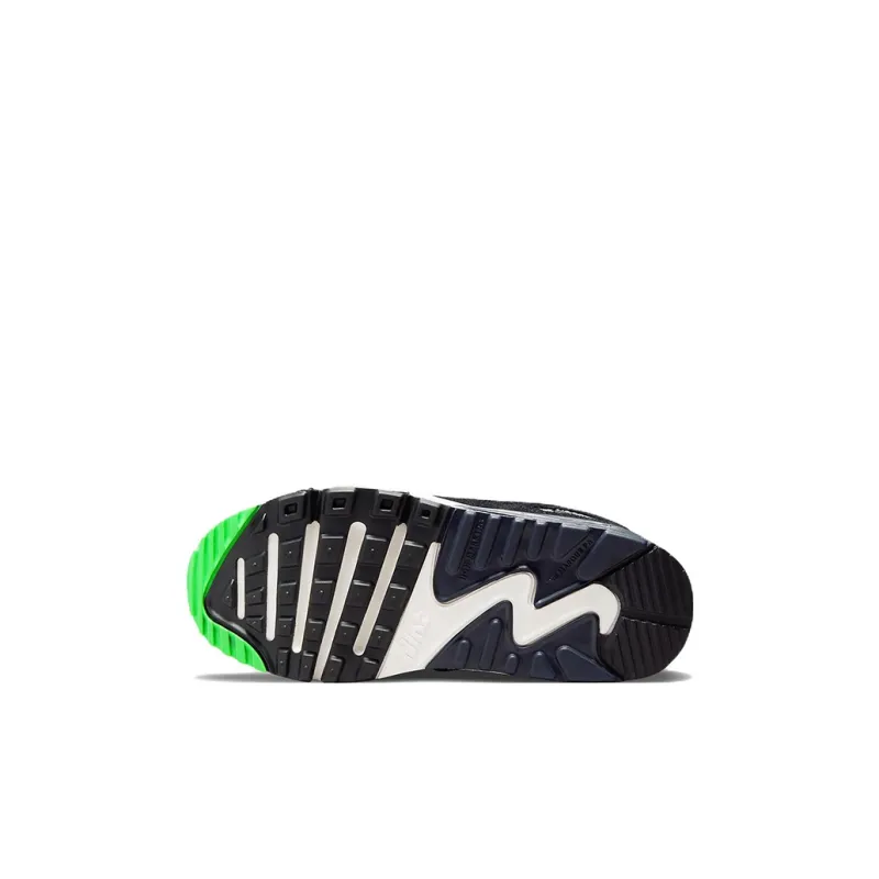 Nike Air Max 90 Leather SE PS 'Black Scream Green'-5