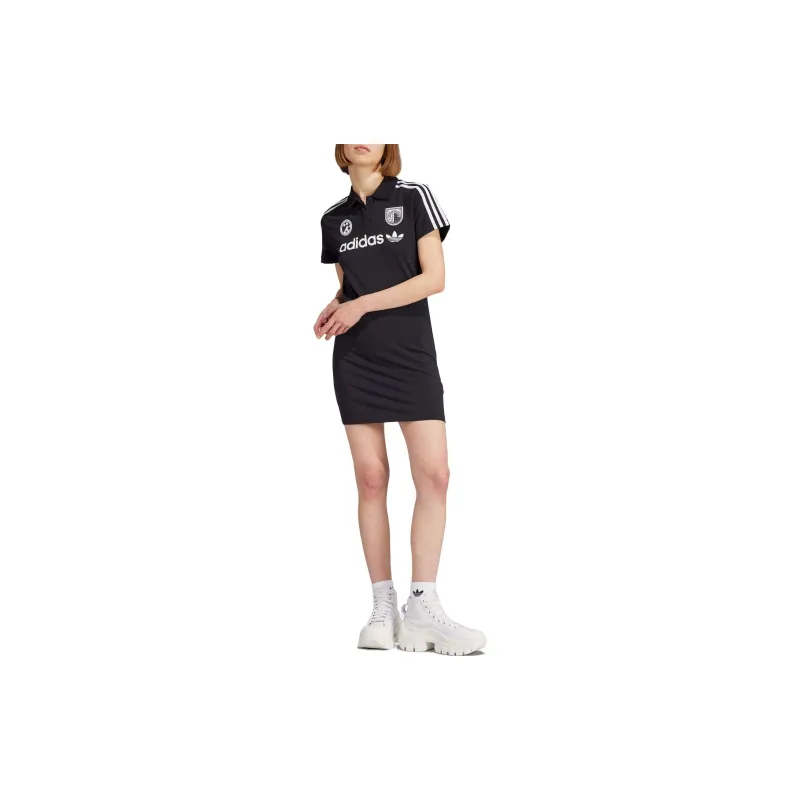 Adidas Originals Short Sleeved Dress Women's Black-1
