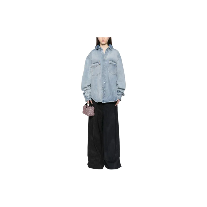 Vetements Front Back Denim Shirt 'Light Blue'-1