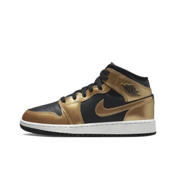 Jordan 1 Mid SE Metallic Gold Black GS
