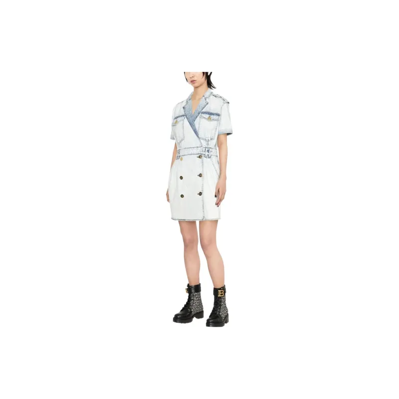BALMAIN Double breasted Denim Dress-1