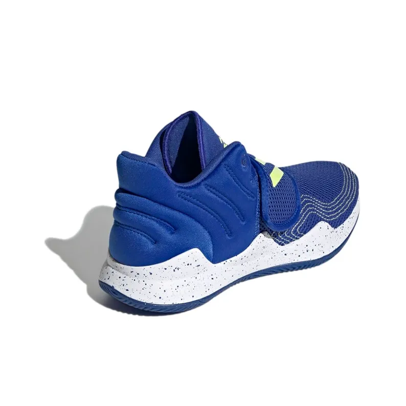 Adidas Deep Threat Primeblue J Abrasion Resistant Low Top Children's Basketball Shoes Blue Teenagers-3