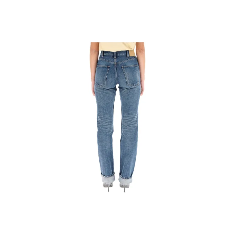 CELINE Jeans Women's Washable Blue-4