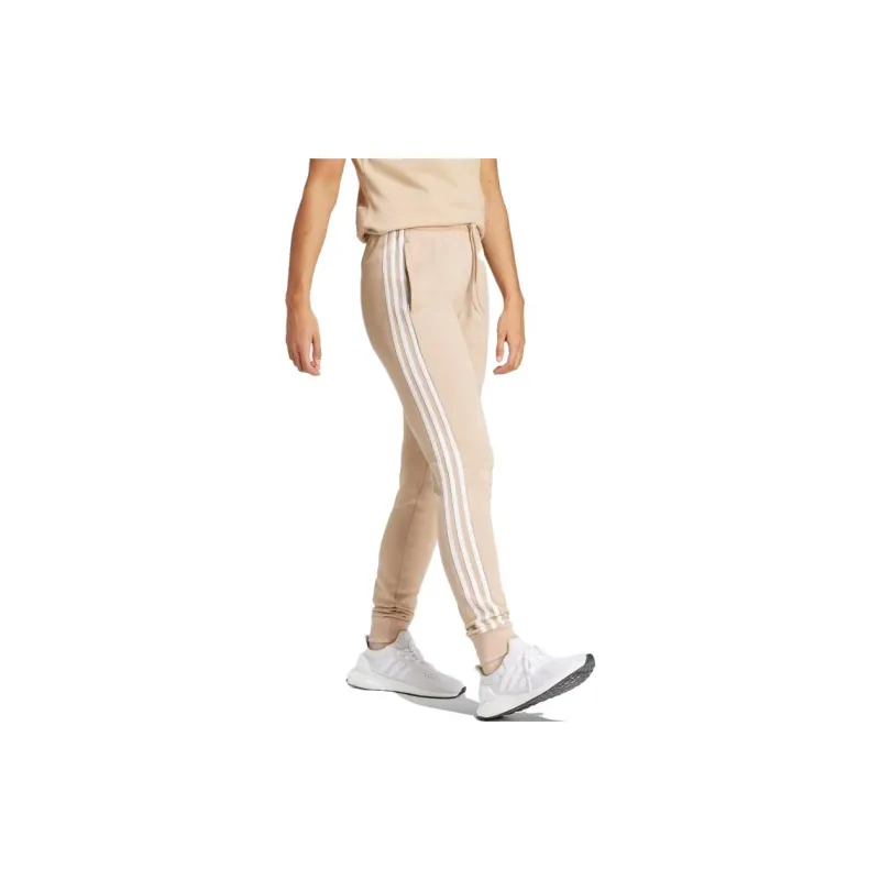 Adidas Essentials 3-Stripes French Terry Cuffed Pants Knitted Sports Pants Women's Khaki-2
