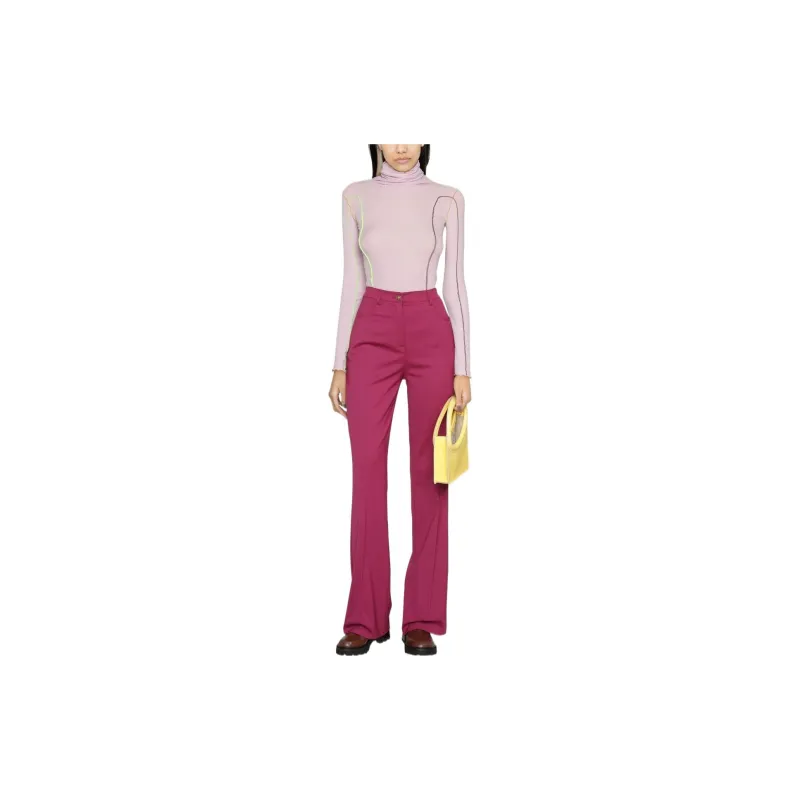PINKO FW22 Knitted Sweatpants Women's Pink-1