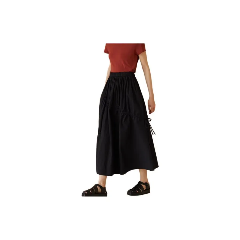 Hacikis Casual Long Skirts Women's Paul Black-2