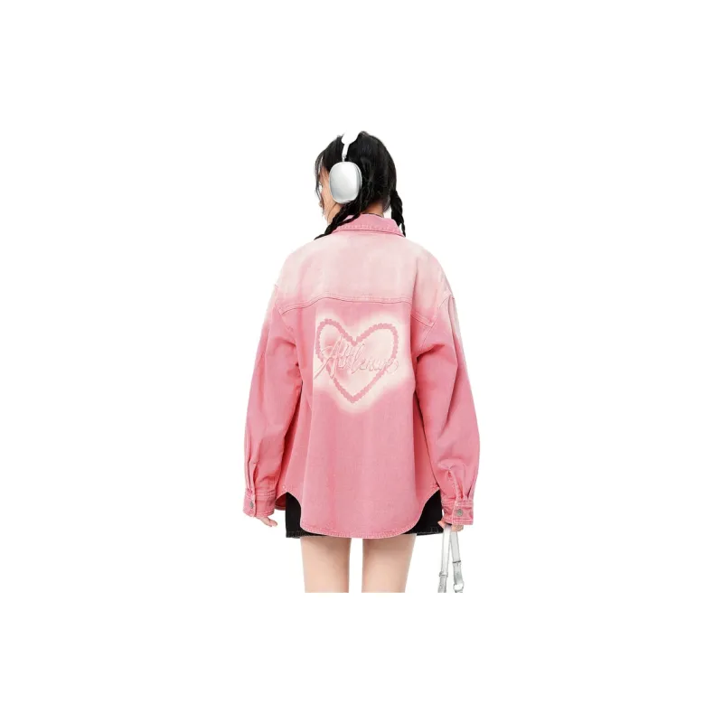 LEDIN Denim Jackets Women's Pink-2