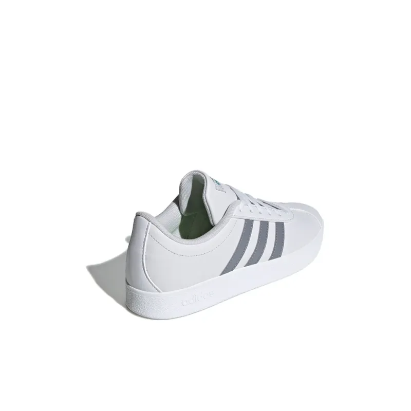 Adidas Neo VL Court 2.0 K Slip Resistant Low Top Kids' Skateboarding Shoes Gray Kids'-3
