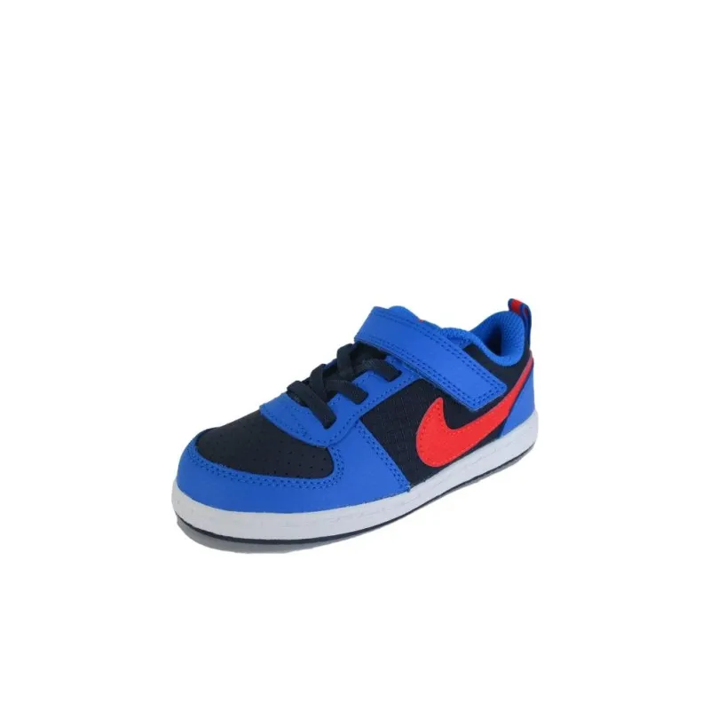 Nike Court Borough Low Top Skateboard Shoes Blue Red Black Infant And Toddler-2