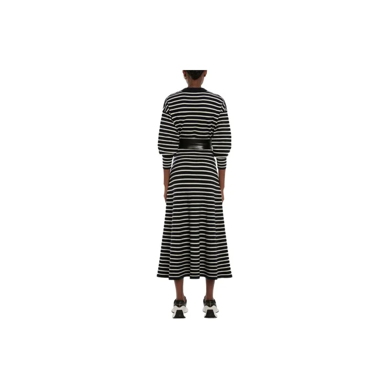 Alexander McQueen Long Sleeved Dresses Women's Black-2
