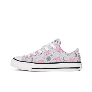 Converse Chuck Taylor All Star Anti Slip Wear Resistant Low Top Kids Canvas Shoes Gray Pink Teenagers