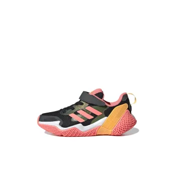 Adidas 4Uture Rnr El K Wear Resistant Low Top Kids' Running Shoes Black Pink Kids'
