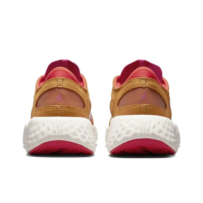 Jordan Delta 3 Anti Slip Wear Resistant Low Top Kids Lifestyle Shoes Brown Yellow Teenagers-4