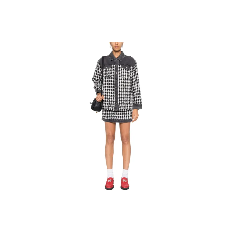 LIU·JO Bouclé Denim Mini Skirt-1