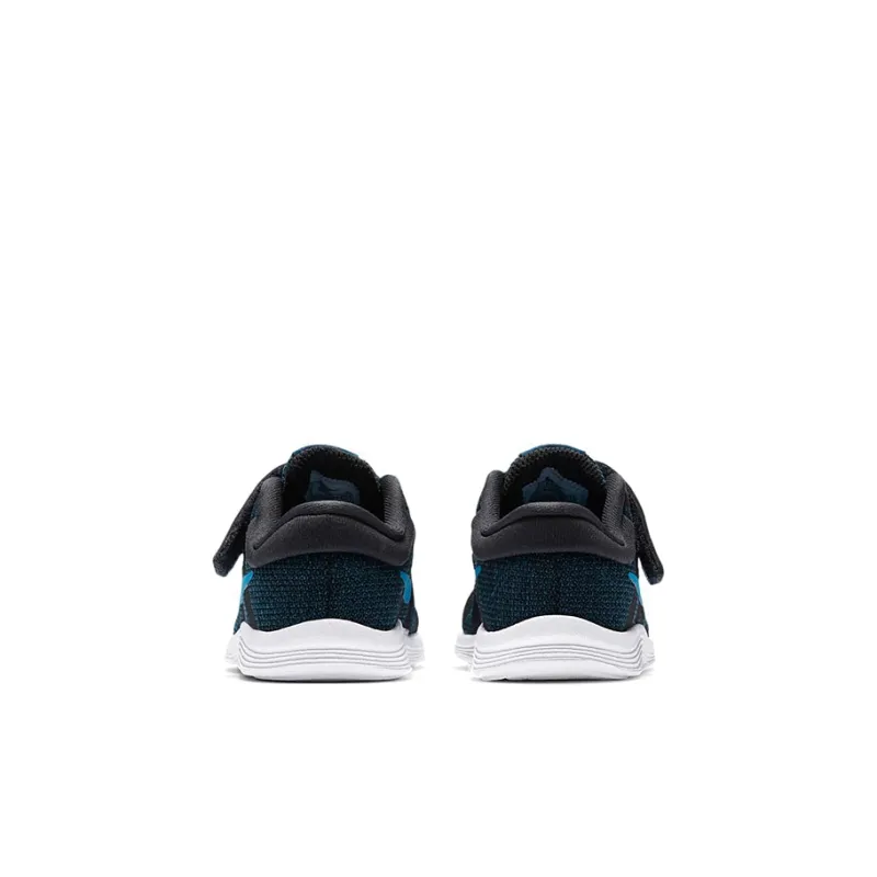 Nike REVOLUTION 4 Low Top Running Shoes Black Blue White Infant And Toddler-4