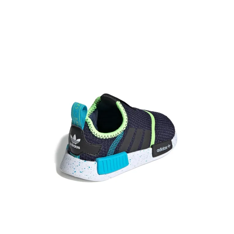 Adidas Originals NMD 360 Slip Resistant Shock Absorbers Low Top Toddler Shoes Blue Black Green Infant And Toddler-3