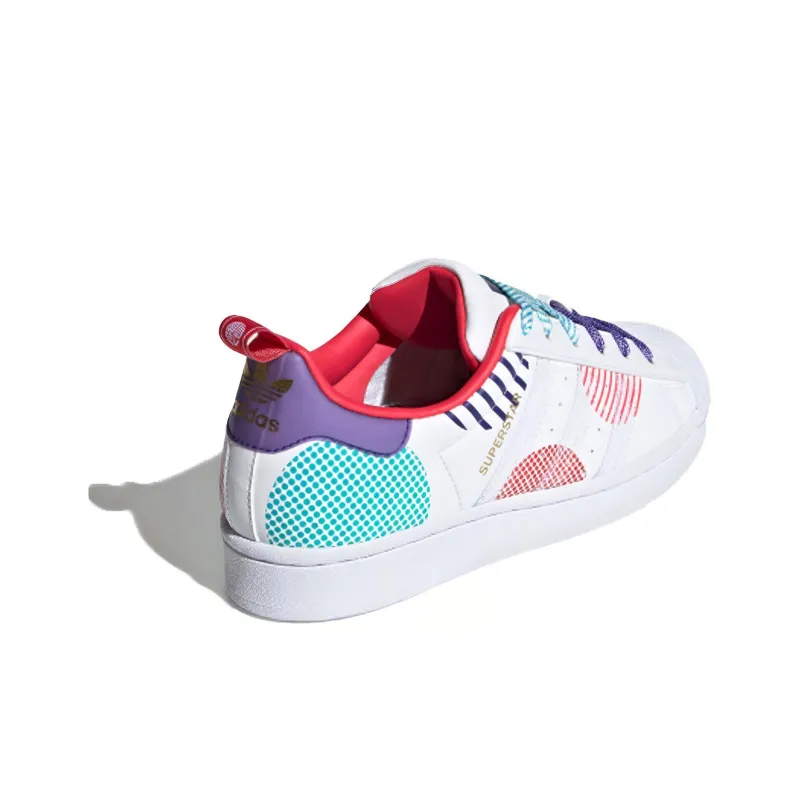 Adidas Originals J Low Top Kids' Skateboarding Shoes Blue White Red Teenagers-3