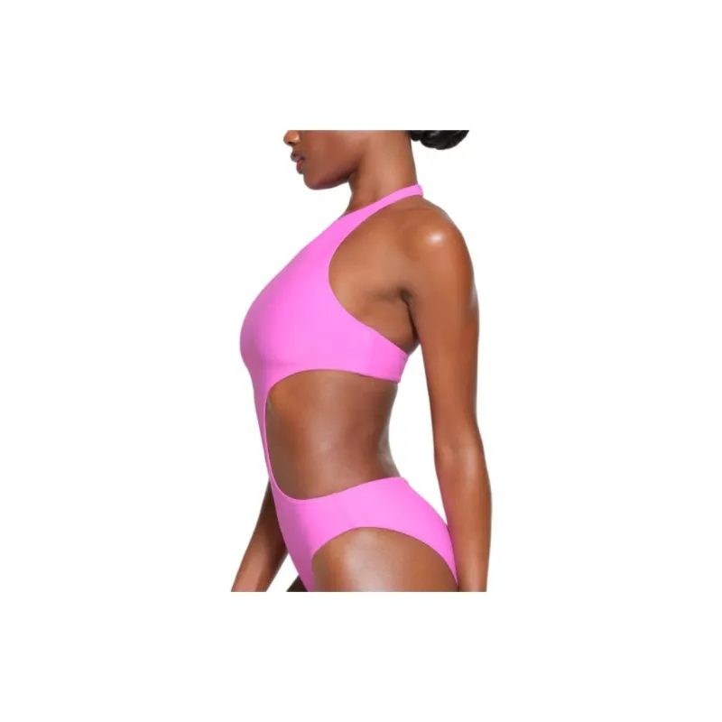 SKIMS SIGNATURE SWIM HALTER MONOKINI One-piece Swimsuit Women's NEON ORCHID/Neon Orchid-3