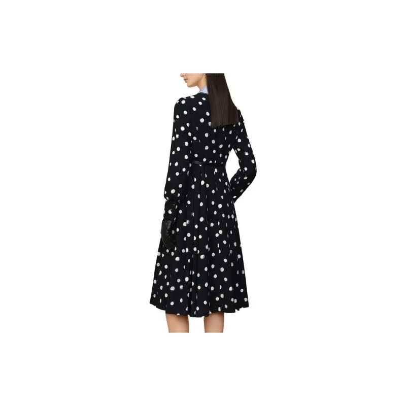 JZ. ANNAKRO Long Sleeved Dresses Women's Floral Black-3