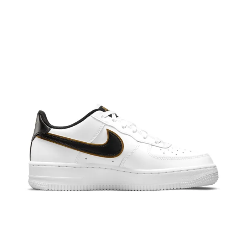 Nike Air Force 1 Low '07 LV8 Double Swoosh White Metallic Gold GS-1