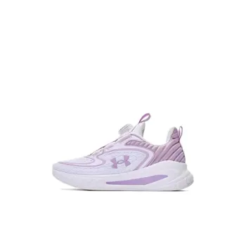 Under Armour Low Top Kids' Running Shoes White Purple Kids'