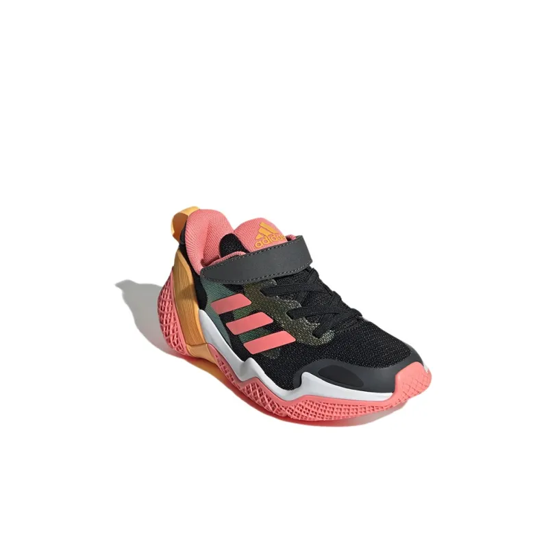 Adidas 4Uture Rnr El K Wear Resistant Low Top Kids' Running Shoes Black Pink Kids'-2