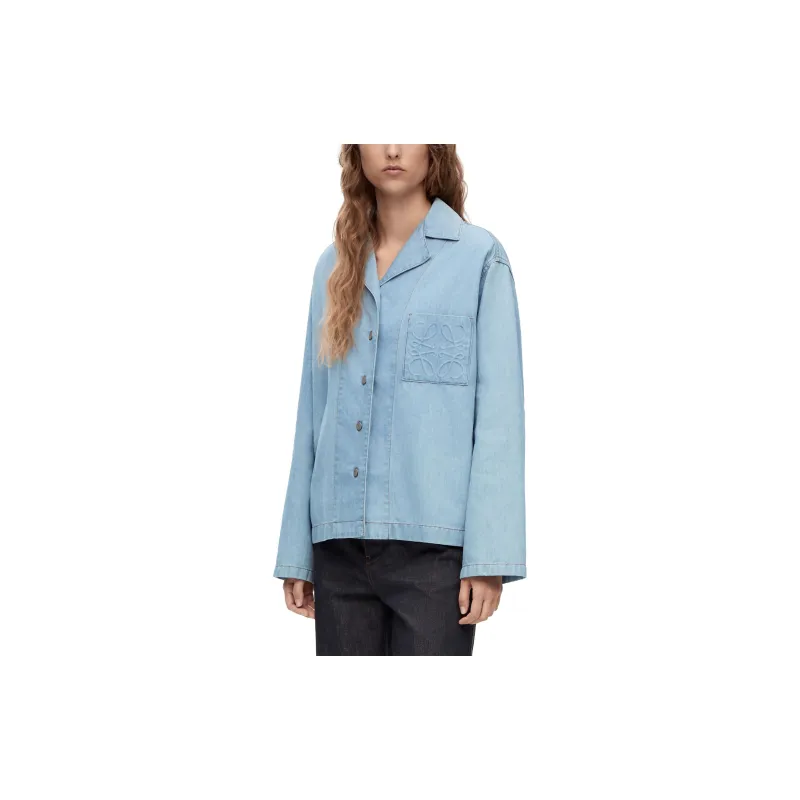 LOEWE Denim Jackets Women's Blue-4