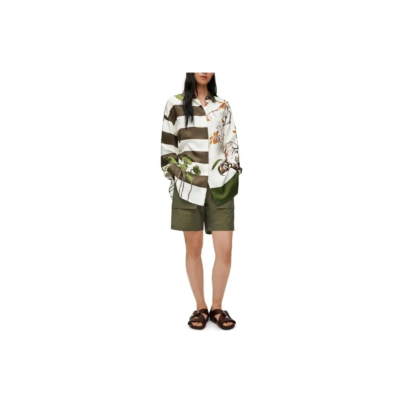 LOEWE Graphic Print Panelled Shirt-1